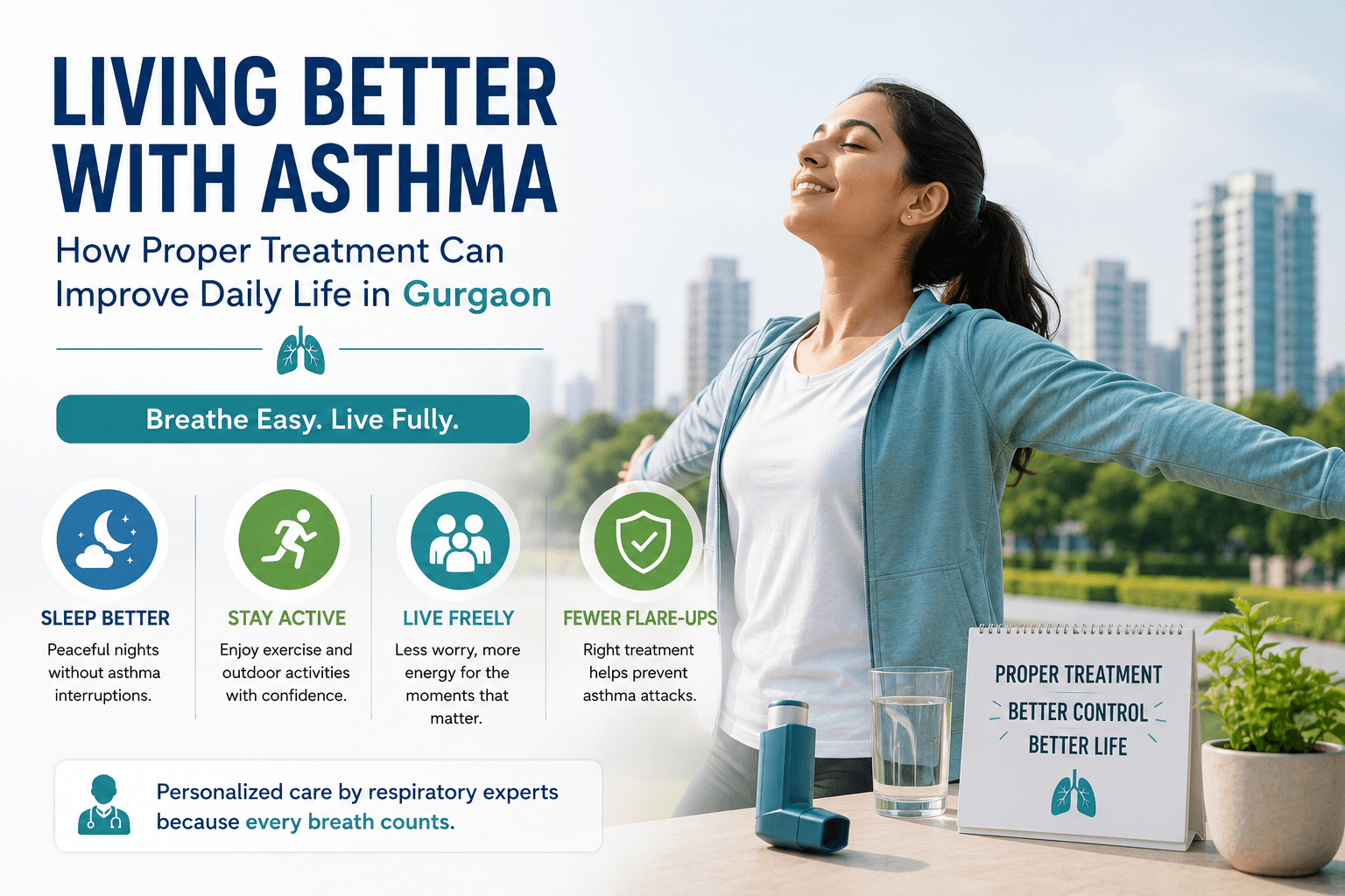 Asthma treatment in Gurgaon helping improve daily life through better sleep, active living, and fewer flare-ups.
